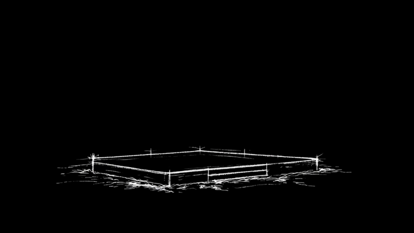 Architectural house sketch illustration 1
